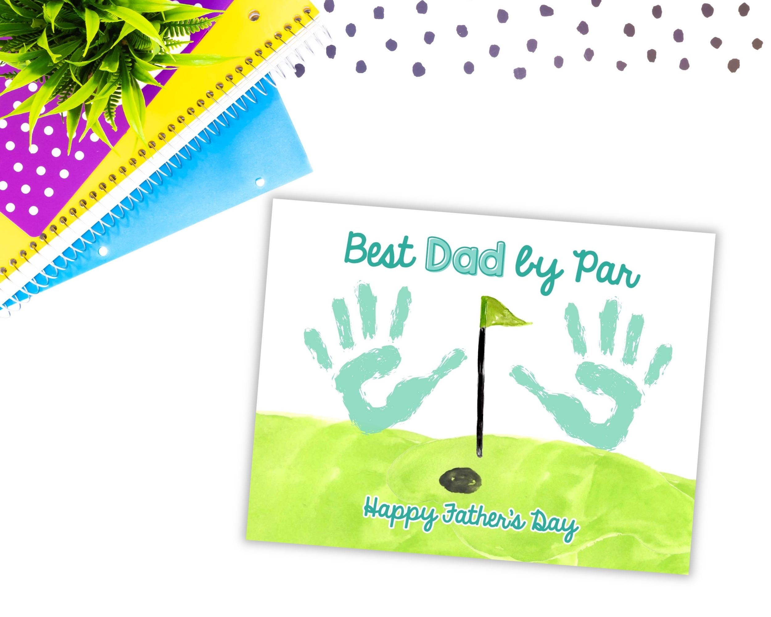 Best Dad by Par Handprint Craft Printable - Image 6