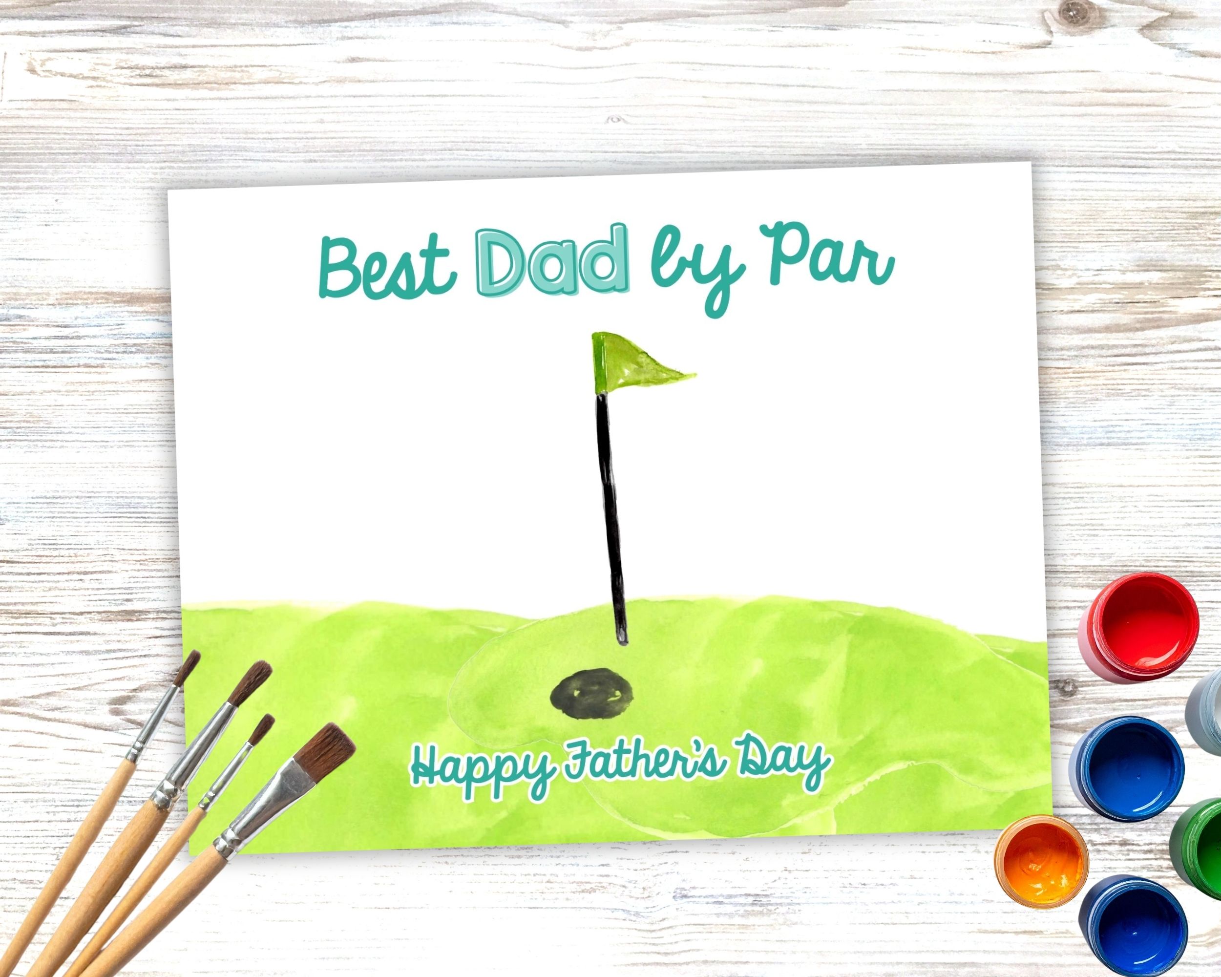 Best Dad by Par Handprint Craft Printable - Image 7