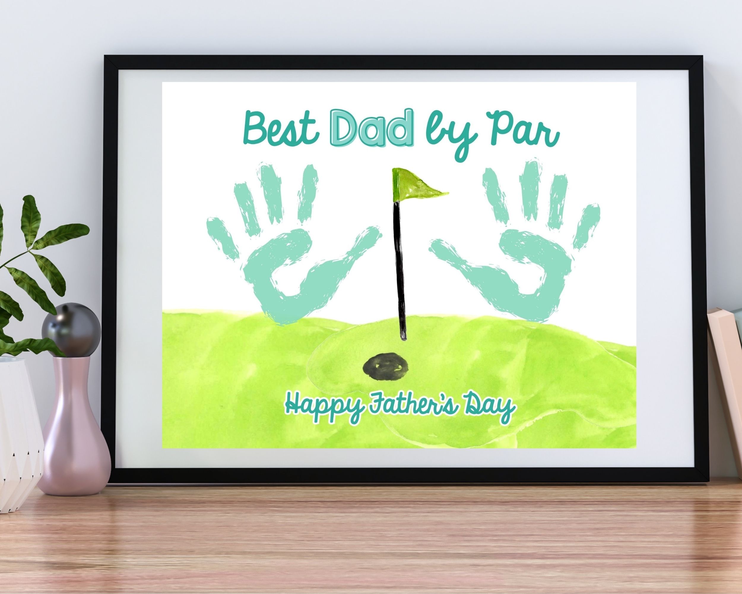 Best Dad by Par Handprint Craft Printable - Image 8