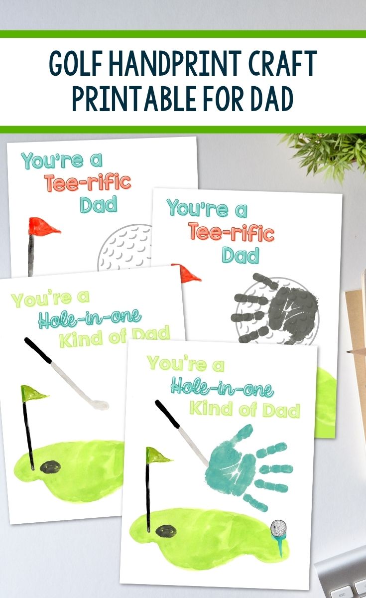 pages of Golf Handprint Craft Printable for Dad