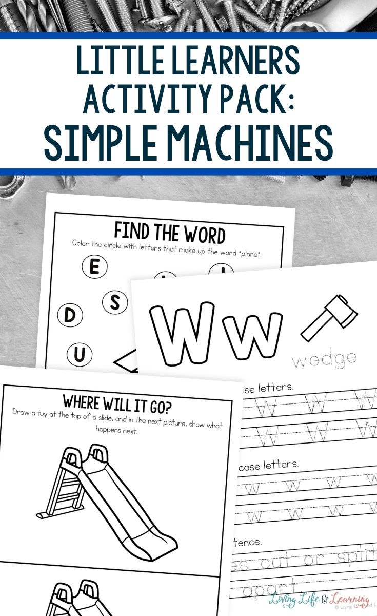 pages of Little Learners Activity Pack Simple Machines