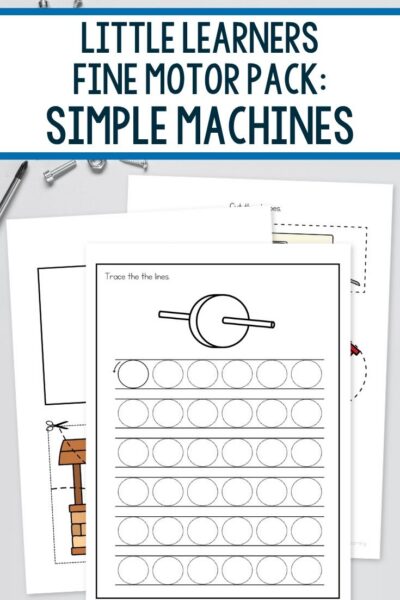 pages of Little Learners Fine Motor Pack Simple Machines