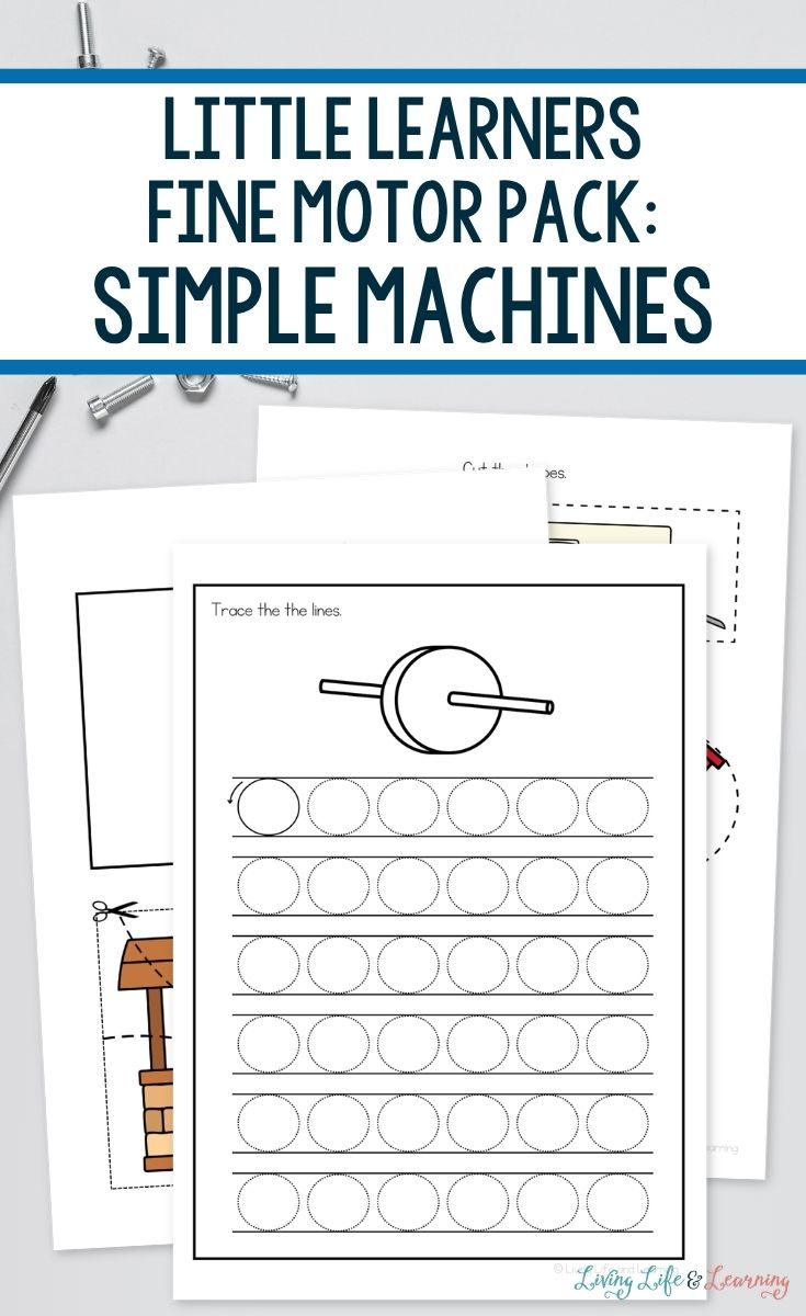 pages of Little Learners Fine Motor Pack Simple Machines