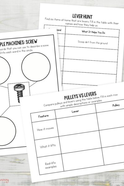 TPT Graphics – Junior Scientist Activity Pack_ Simple Machines (2) pages of Junior Scientist Activity Pack: Simple Machines