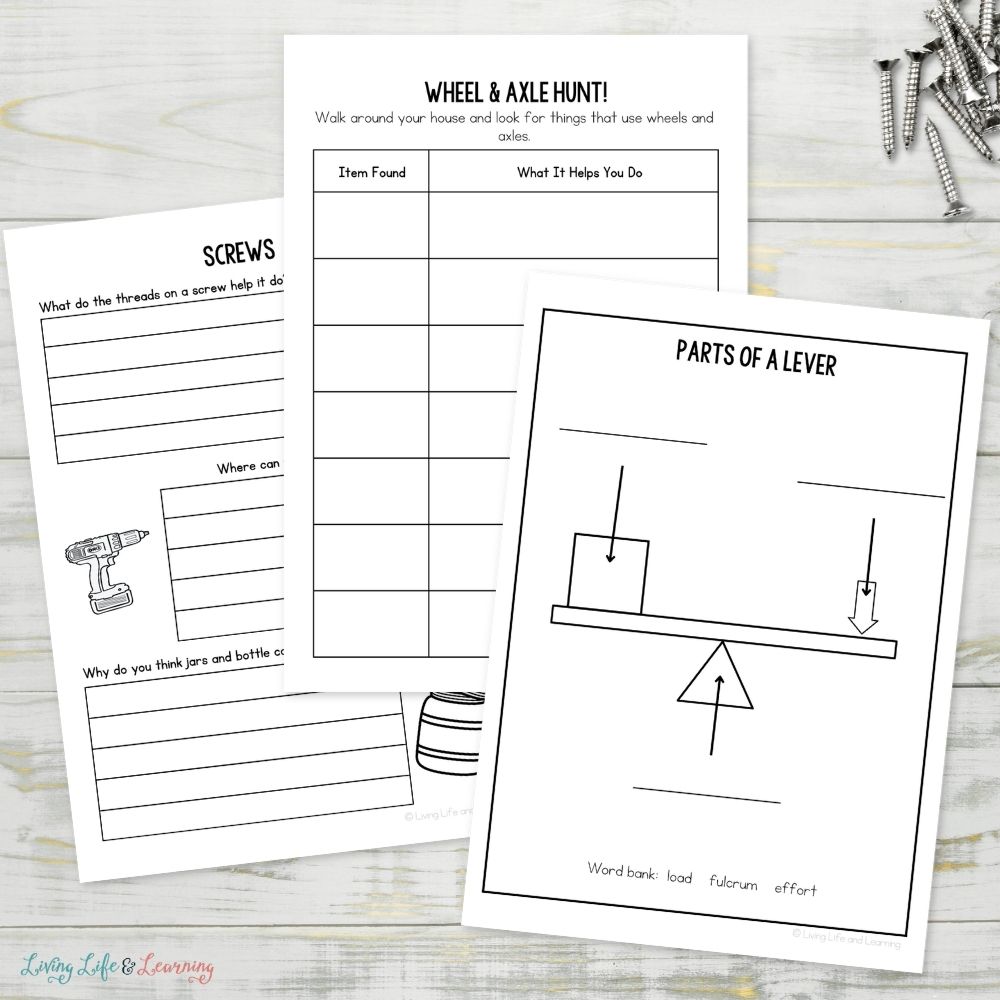 pages of Junior Scientist Activity Pack: Simple Machines