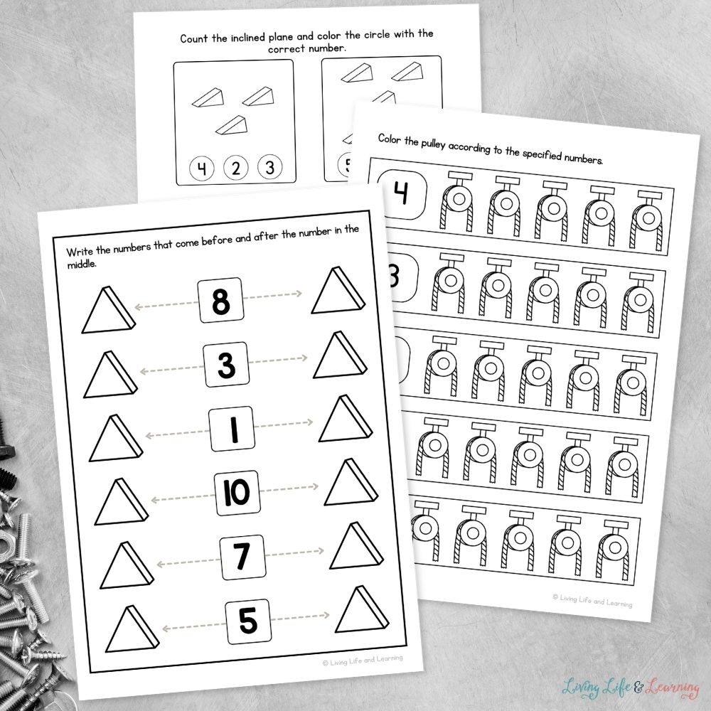 pages of Little Learners Activity Pack Simple Machines