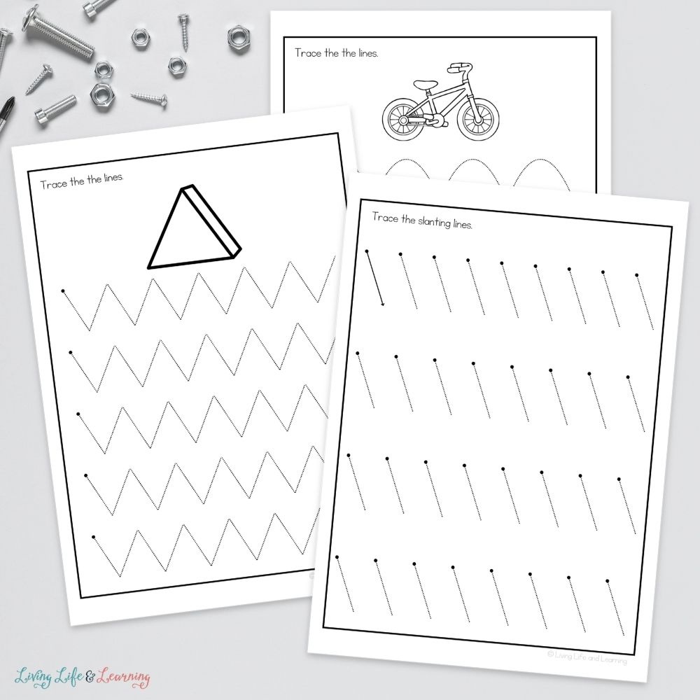 pages of Little Learners Fine Motor Pack Simple Machines