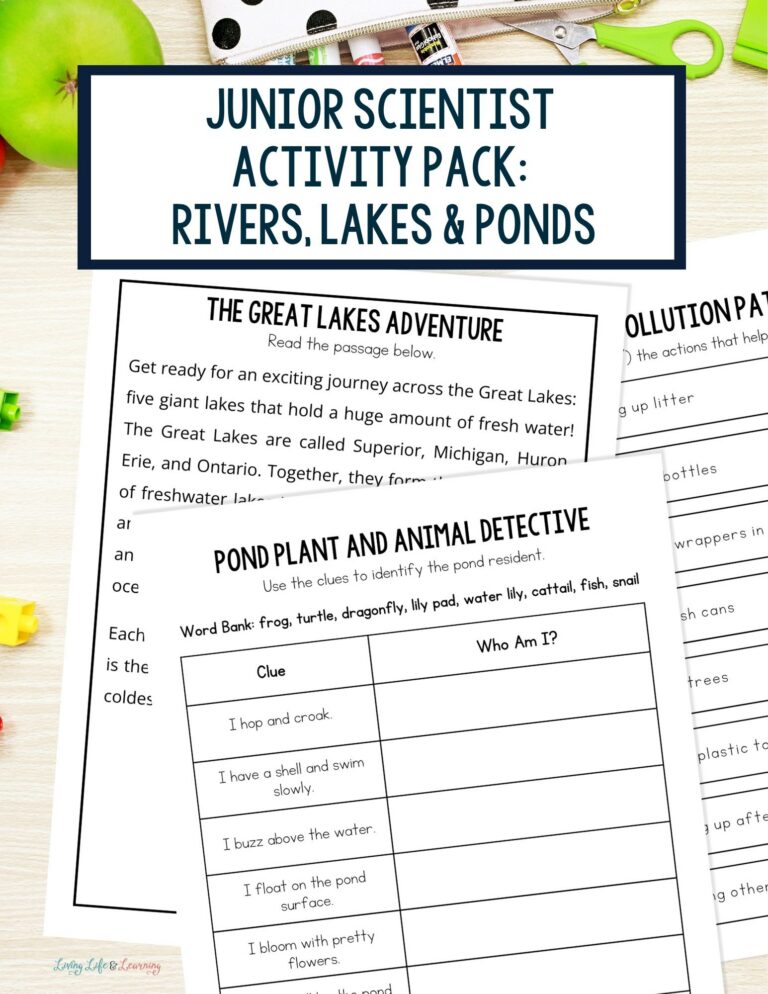 Junior Scientist Activity Pack: Rivers, Lakes & Ponds