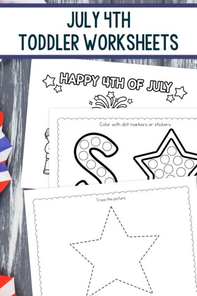 July 4th Toddler Worksheets