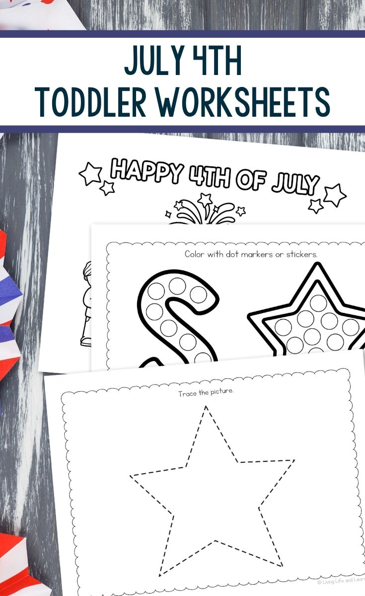 July 4th Toddler Worksheets