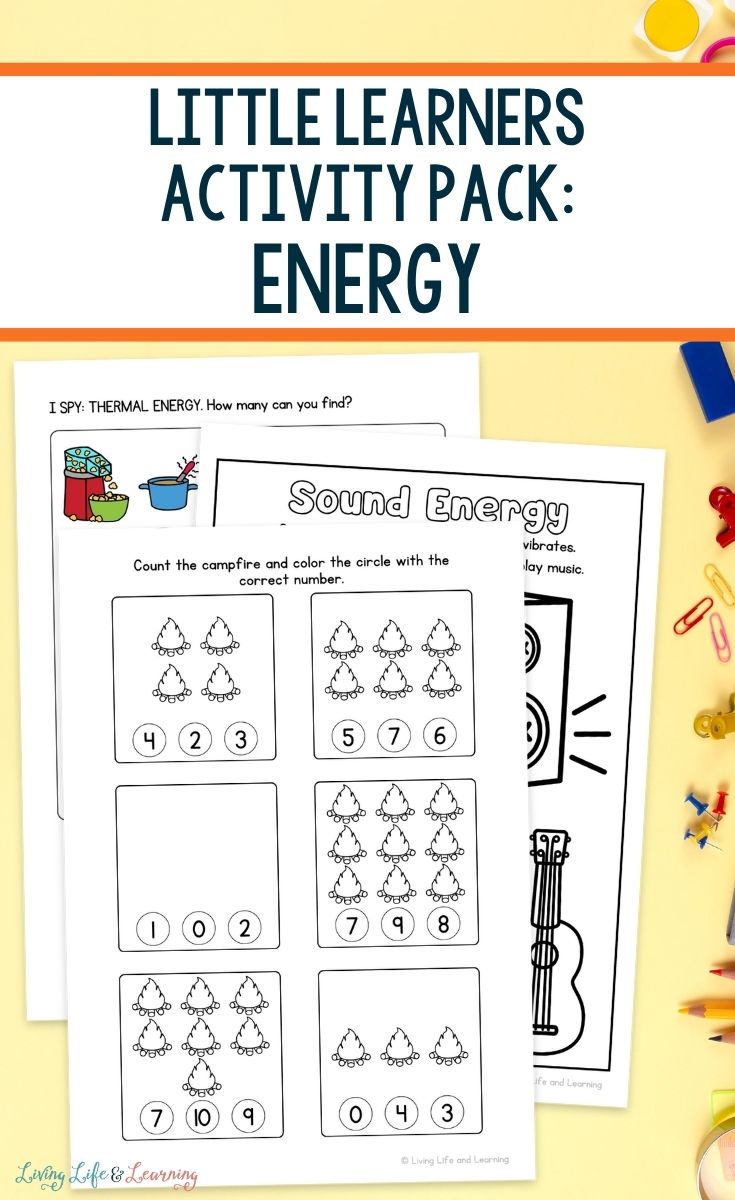 Little Learners Activity Pack: Energy pages on a table