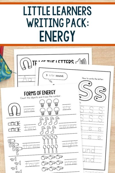 Little Learners Writing Pack: Energy