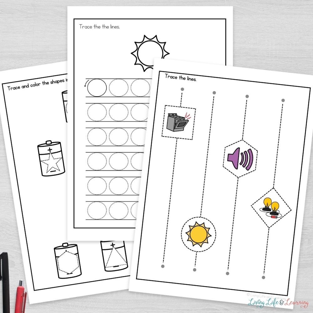 activities included in the Little Learners Fine Motor Pack: Energy
