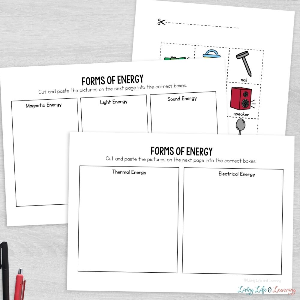 activities included in the Little Learners Fine Motor Pack: Energy