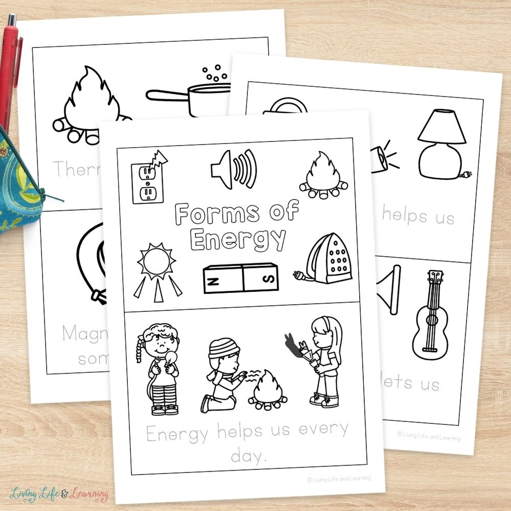 pages of Little Learners Writing Pack: Energy
