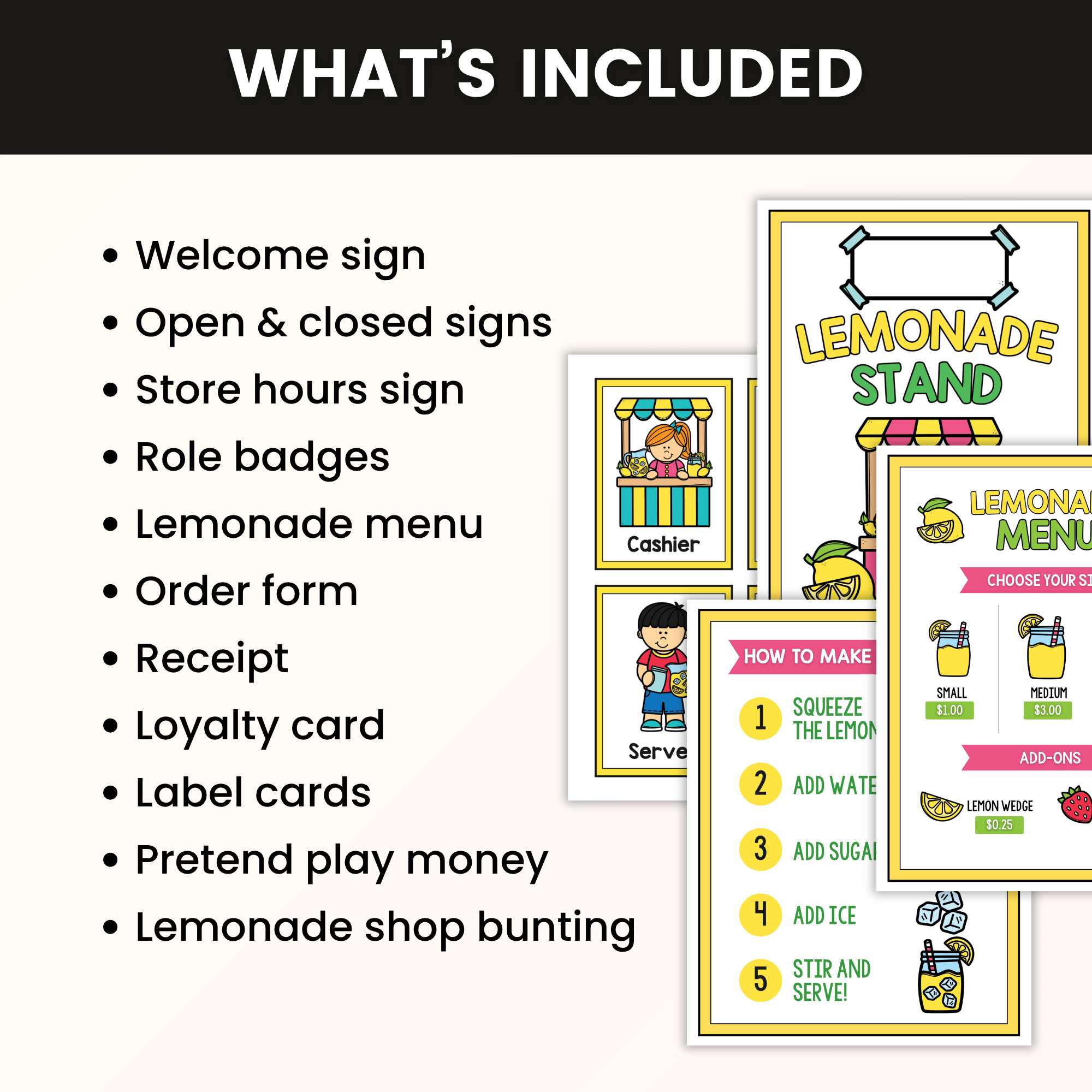 Lemonade Stand Pretend Play Pack
