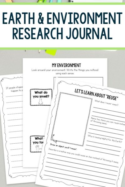 Printable Earth & Environment Research Journal on a table
