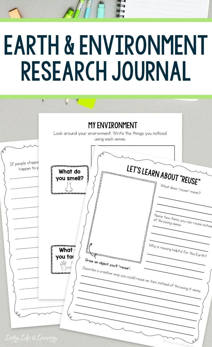 Printable Earth & Environment Research Journal on a table