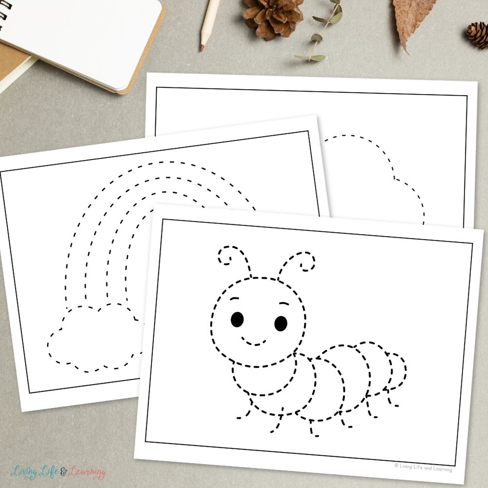 Little Learners Fine Motor Pack: Earth & Environment pages on a table