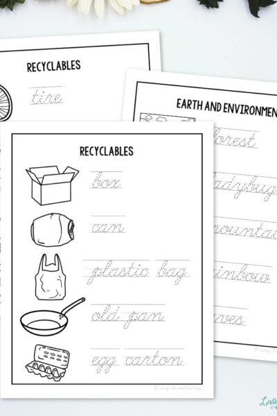 TPT Graphics – Junior Scientist Writing Pack_ Earth & Environment (4) Junior Scientist Writing Pack: Earth & Environment pages on a table