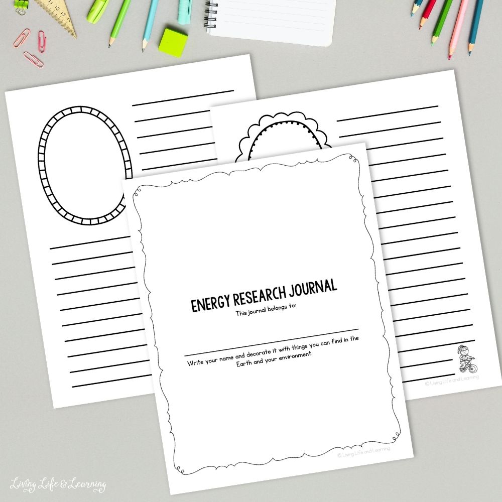 Printable Earth & Environment Research Journal on a table