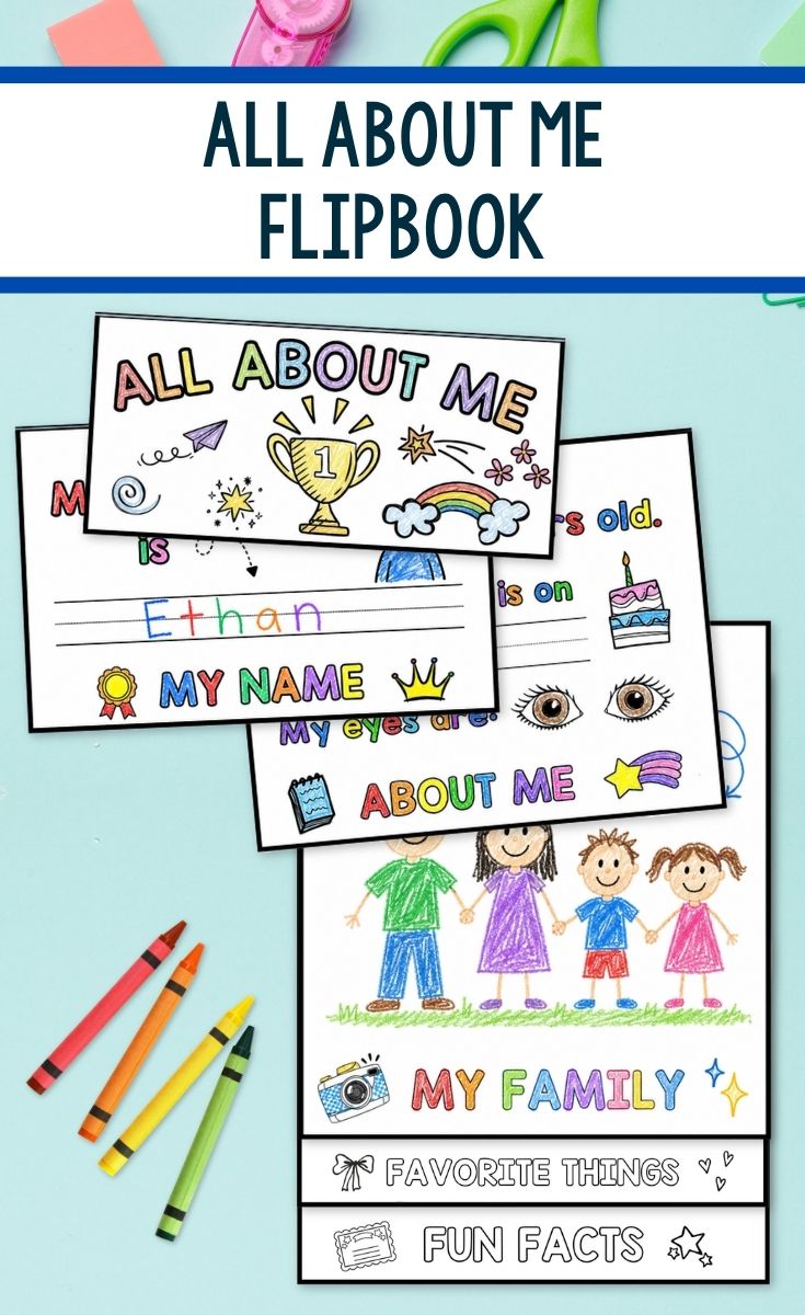 pages of All About Me Flipbook