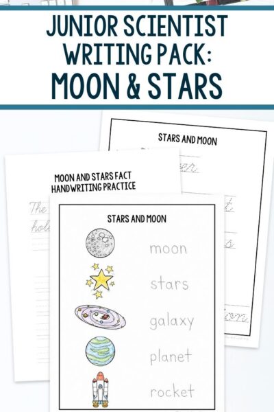 pages included in Junior Scientist Writing Pack: Moon & Stars
