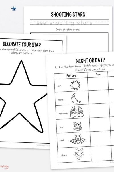 TPT Graphics – Little Learners Activity Pack_ Moon & Stars (2) activities included in Little Learners Activity Pack: Moon & Stars