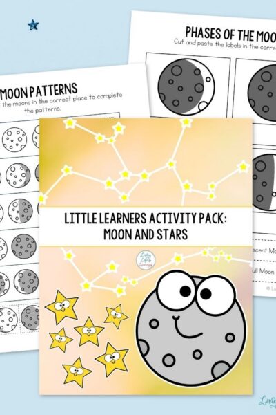 TPT Graphics – Little Learners Fine Motor Pack_ Moon & Stars (2) activities included in the Little Learners Fine Motor Pack: Moon & Stars