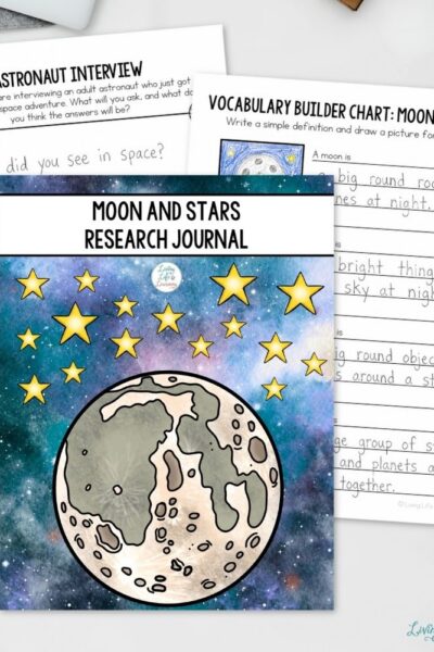 TPT Graphics – Printable Moon & Stars Research Journal (2) pages included in the Printable Moon & Stars Research Journal