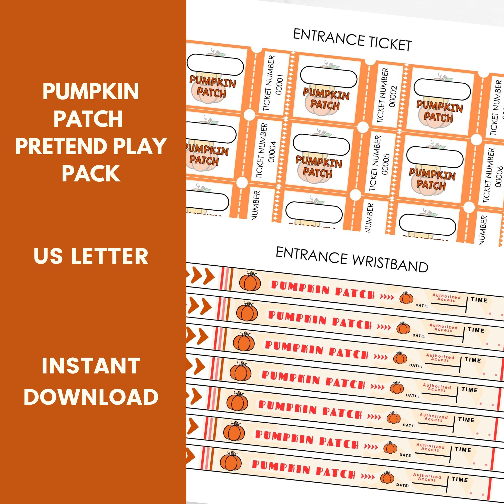 Pumpkin Patch Pretend Play Pack pages