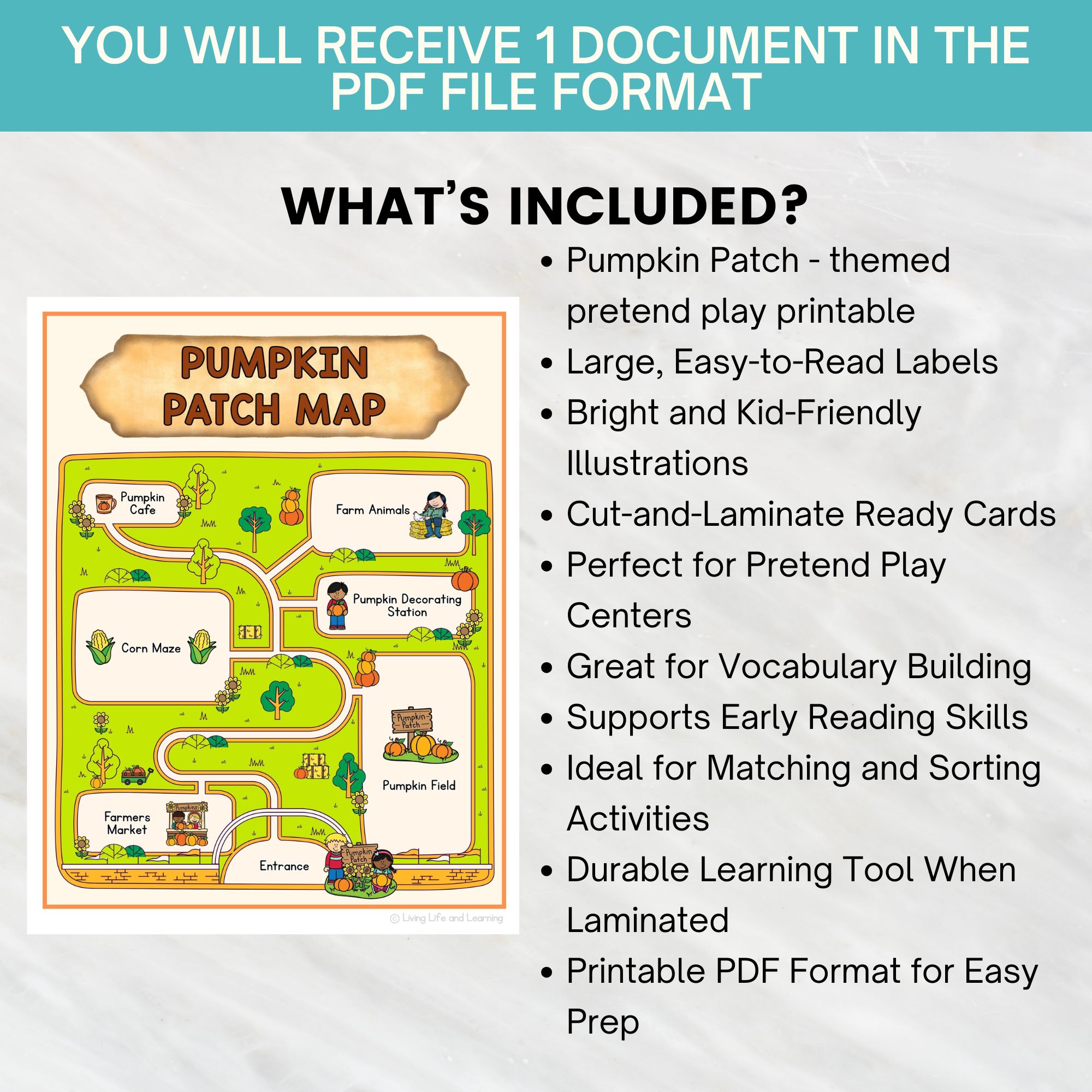 Pumpkin Patch Pretend Play Pack pages