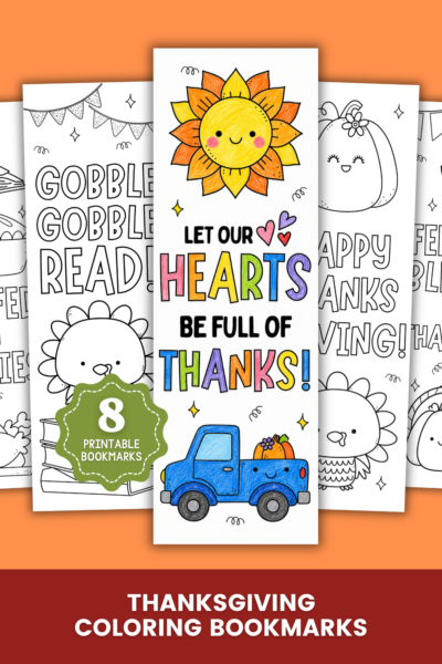 Bookmark Layout designs included in Thanksgiving Coloring Bookmarks